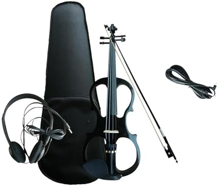 Professionisti Violino Violino Elettrico 4/4 Con Raccordi Con Custodia Rigida Arco Per Violino Violino Elettronico Per Adolescenti Amante Del Violino (Color : Bk)