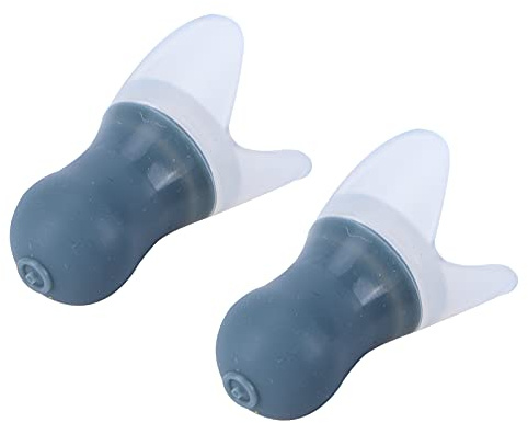 Tapones para los oídos de silicona impermeables con reducción de ruido para nadar con botella de sellado - Reutilizables, cómodos, adecuados para nadar/volar/spa (2 tapones para los oídos + 1 botella