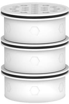 GLACIER FRESH Lot de 3 filtres à charbon actif de rechange pour pichet LS Home et GF, réduit le goût et les odeurs de chlore, matériaux de filtration améliorés, améliore le débit 1,6 fois