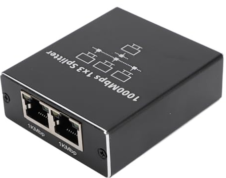 Splitter Ethernet, Switch di Rete Gigabit Splitter da 1 a 3 LAN, Alimentato Tramite USB, per Cavo Cat 6 7 8, Compatibile con ADSL, Hub, Switch