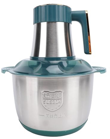 Procesador de Alimentos, 5L de Acero Inoxidable Multifuncional Potente para Picar, Moler, Procesador de Alimentos, Licuadora de Carne para Cocina (Enchufe europeo 220V)