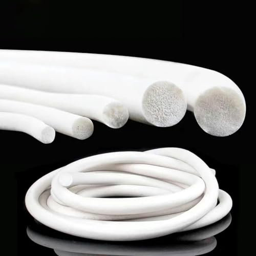 Bande d'étanchéité ronde en caoutchouc de silicone, diamètre 1 à 25 mm, bande d'étanchéité en mousse de silicone blanche, tige de support, joint d'étanchéité pour porte et fenêtre, 25 mm (1 m)