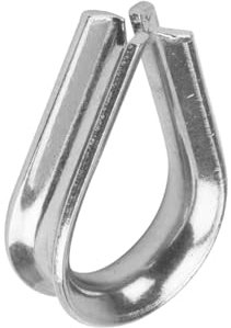 cyclingcolors 1x Guardacabos de Acero Galvanizado Dedales para Cuerda Cable Metalico Abrazaderas Tendedero Cuerda Construcción Náutico, 19mm