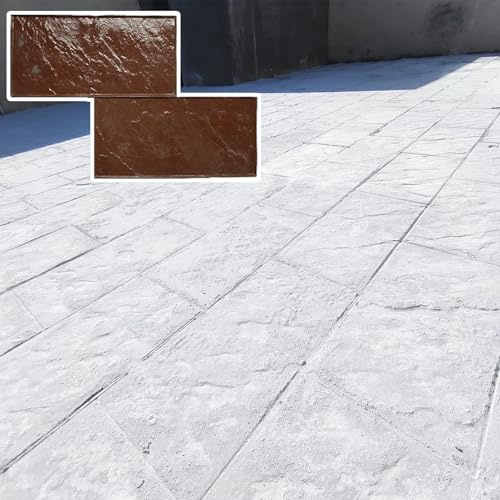 Moldes Hormigon Impreso Textura de Pizarra Reutilizable para Sellos de Hormigón. Tapete de Hormigón de 135 X 90 Cm para Pasarelas, Jardines y Patios. Molde Decorativo con Textura de Piedra Realista.(2