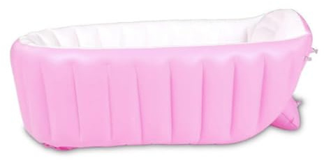ERINGOGO Bañera Inflable Gruesa para Bebés Portátil de Pvc Inflado Rápido y Plegable, Adecuado para Piscina de Ducha para Niños Pequeños en Color Rosa