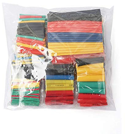 164 Pcs Heat Shrink Tubing kit, Electric Insulation Heat Shrink Wrap Cable Sleeve,5 Colors in 8 Sizes