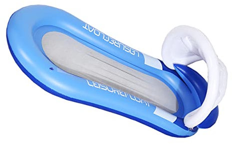 LRXIYODE Flotante Inflable para Piscina Sillón Reclinable De PVC Cama Flotante Inflable con Sombrilla para Descansar El Agua