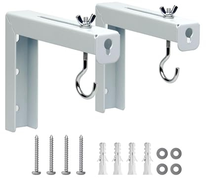 TOP-MAX 2 Pack Universal Projector Screen Ceiling Mount, Wall Hanging Mount L-Bracket with Screws for Home Theater, Conference Room