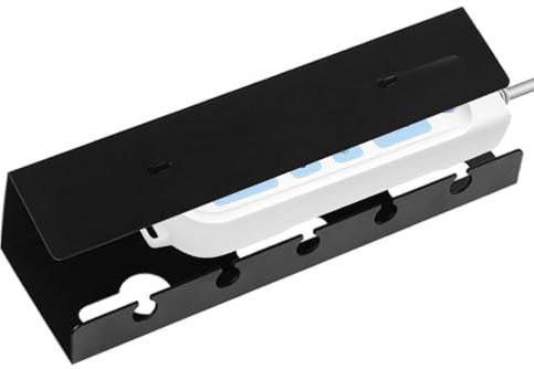 Bandeja de Gestión de Cables para Escritorio,Soporte de Cables Resistente - Portacables Oculto Sin Taladro para Escritorio Gaming y Mesilla