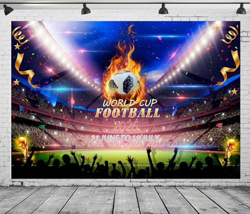 Pancarta grande de fondo de la Copa del Mundo 2026, decoración de la Copa del Mundo de Estados Unidos, México, Canadá, banderas de tela para pared, mesa, jardín, interior y exterior, decoración de