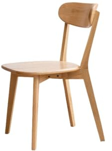 Sillas de comedor de madera de roble macizo, sillas de comedor modernas de mediados de siglo con cojín tapizado, sillas de cocina, comedor, nogal, 4