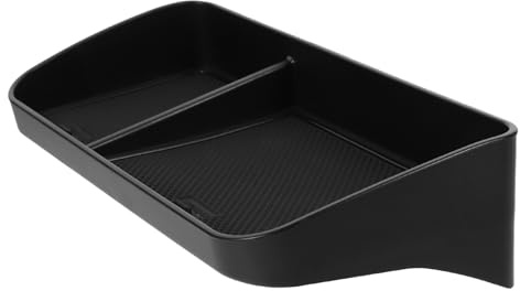 HIAKDOFT Auto Organizer Mittelkonsole Aufbewahrungsbox Für Auto Ablage Armaturenbrett Rutschfeste Gummieinlage Hitzebeständig Mattschwarz 9.76 X 4.53 X 2.56 in 1 X Autoaufbewahrungsbox