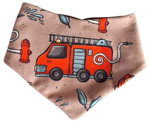 Baby Halstuch Feuerwehr Feuerwehrauto BIO-Qualität - Lätzchen - Handgefertigt - Handgemacht Spucktuch Fuchs Bär Feuerwehrman