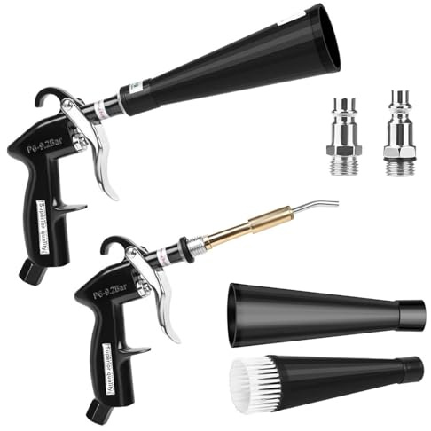 Pistola de limpieza de aire comprimido, pistola de secado, compresor de aire preciso, para interior de coche, asientos, lugares de difícil acceso