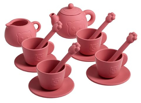 Servizio da tè - Giocattoli imitazione in Silicone,Set di imitazione cucina - per ragazzi ragazze compleanno vacanze asilo famiglia scuola casa