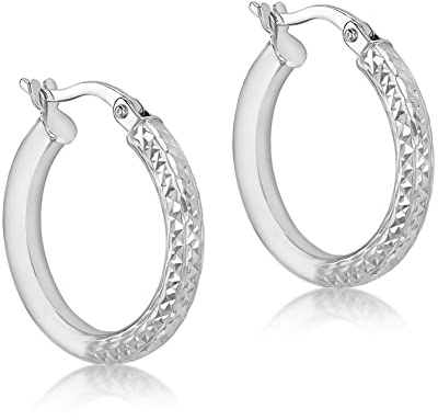 CARISSIMA Damen-Creolen Diamond Cut 375 Weißgold - 5.51.1792