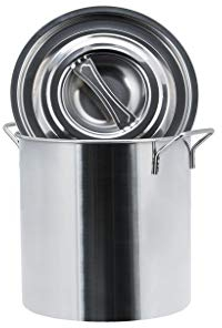 Gastronomie Profi Kochtopf aus Edelstahl 11 Größen Suppentopf Topf Gastro !! BESTPREIS !! (35x35 = 34L)