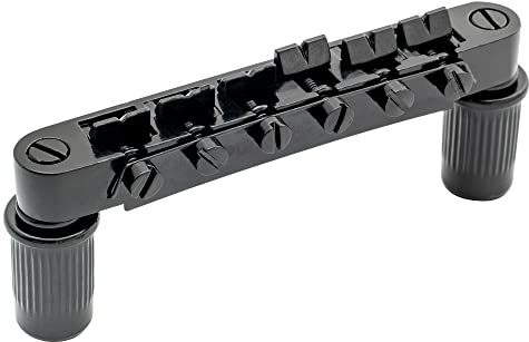 Musiclily Basic 52mm Tune-O-Matic Steg Bridge Schwarz | for Epi LP SG Style E-Gitarre