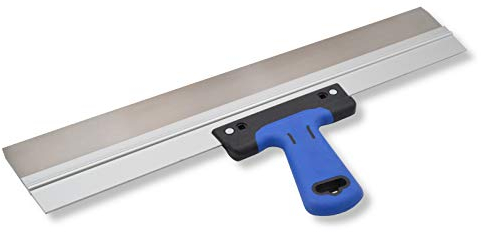 DEWEPRO® Edelstahl Fassadenspachtel - Dekorspachtel - Flächenspachtel - Flächenrakel mit Aluhalter und 2-Komponenten Softgriff- Größe: 500x50mm