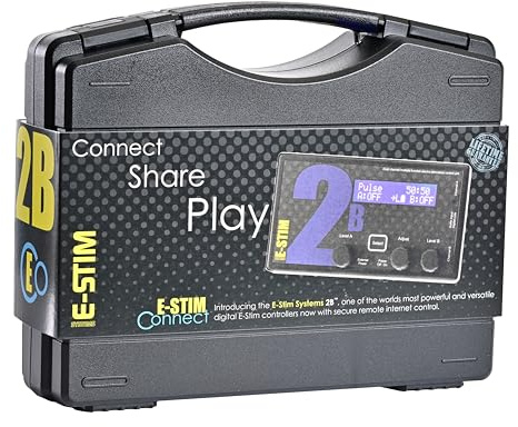 E-Stim Appareil d'électrostimulation 2B - Appareil d'électrostimulation haut de gamme avec interface à lien numérique et logiciel E-Stim Connect, Commander 3 et fonctions audio innovantes