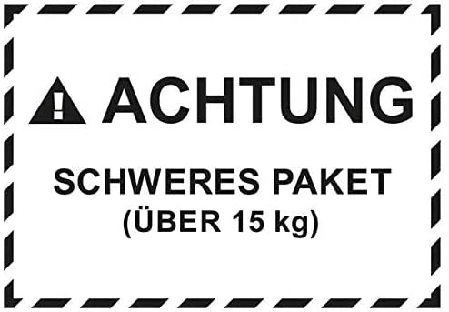 1000 Etiketten Schweres Paket über 15kg für Amazon FBA Versandrichtlinie