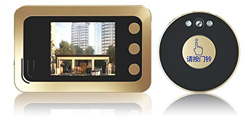Puerta Digital Cámara De Mirilla 2,8 Pulgadas De Pantalla LCD Puerta con La Tarjeta del TF 32GB, Cámara Espía con La Visión Nocturna De La Cámara De Ángulo Ancho + Grabación De Vídeo