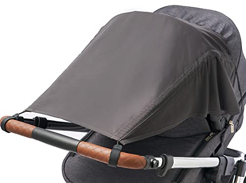 DIAGO Sonnenschutz für Kinderwagen mit Seitenschutz, UV-Schutz 50, universelles Sonnenverdeck für Kinderwagen, Sonnendach, Sonnenrollo, Sonnenschutz für Babys, Farbe: Anthrazit.