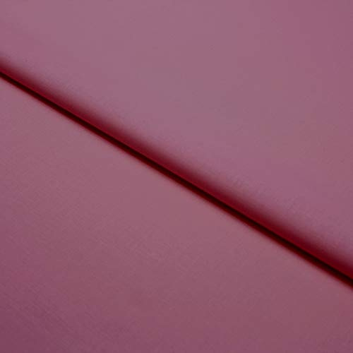 Stoff Meterware Mauve 150 cm Baumwolle Linon – Uni einfarbig, schadstoffgeprüft, pflegeleicht, waschbar bis 30 °C, ca. 130 g/m², 1 Meter Baumwollstoff, hergestellt in Europa