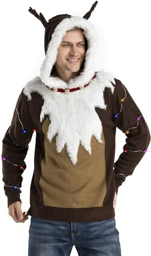 OFF THE RACK Christmas Sweater Suéter, Rockin' a Rudolph Original, XX-Large Unisex Adulto