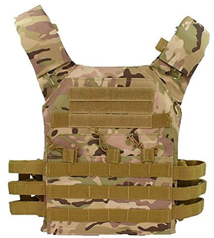 Homeilteds Taktische Ausrüstung Militärische Molle Körperschutz Outdoor Airsoft Jagd Schießen Sicherheit Schutz Taktische Weste Waistcoat (Color : CP, Size : One Size)