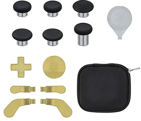 Mcbazel Metall Thumbsticks Magnetic Joysticks Analogsticks, Trigger Paddles und Justierwerkzeug für Xbox Elite Series 2 Controller