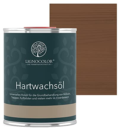 Lignocolor Hartwachsöl (1 L, Eiche dunkel) Holzöl für den Innenbereich