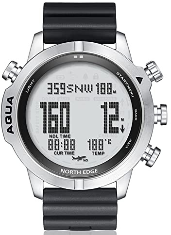 TPWEWRX Orologio per computer subacqueo 100M Impermeabile Sport Orologi digitali per uomo Orologio da polso per immersioni con bussola pressione dell'aria Misurazione della temperatura dell'acqua
