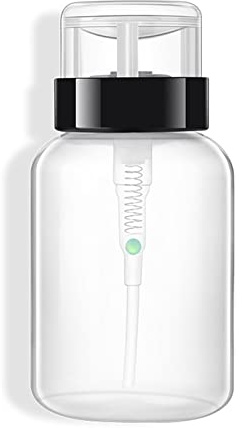 Laimoere Flacon pompe pour dissolvant de vernis à ongles 200 ml Flacon de voyage vide pour dissolvant de vernis à ongles et démaquillant Outil de nail art