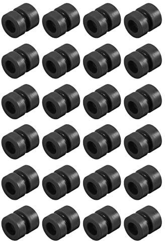 sourcing map RC Vibrationsschutz Gummi Bälle für RC F4 F7 Flugregler M3x6.6mm Stoßdämpfung Bälle (Schwarz) 24Pack