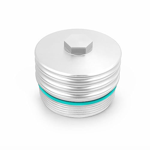 Conjunto de tapa de la carcasa del filtro de aceite para BMW N20 N26 N51 N52 N53 N54 N55, tapa de la carcasa del filtro de aceite de aluminio (Plata)