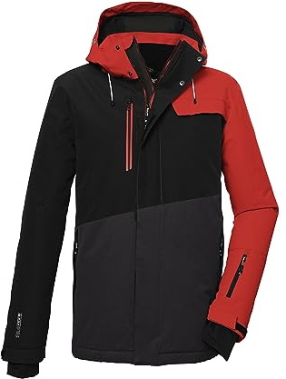 Killtec Herren Skijacke/Funktionsjacke mit abzippbarer Kapuze und Schneefang KSW 77 MN SKI JCKT, dunkelorange, S, 39743-000