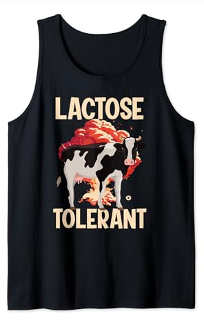 Lactose Tolerant Tolerante A La Lactosa Lechero Camiseta sin Mangas