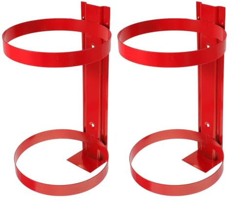 MUCKLILY Staffa Per Estintore Da 2 Pezzi Supporto Per Estintore Doppio Da Parete Resistente Da 5 Kg Rosso