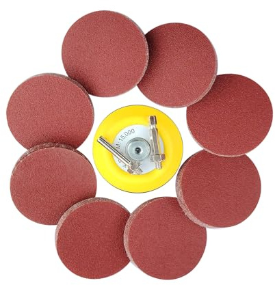 Wanmutrun 100 pezzi di Dischi Abrasivi Velcrati 75mm Grana100 Carta Abrasiva Hook and Loop è Adatto per Piccole Lucidatrici.