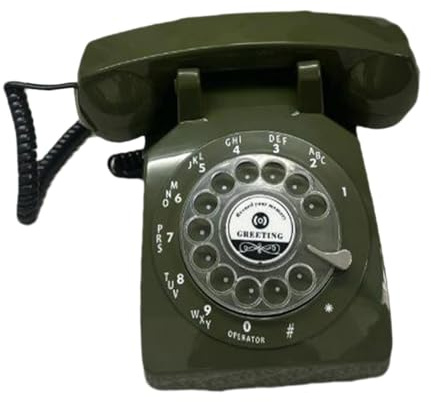 HGZLQKD Audio Guest Book Wedding Phone,Audio Guestbook Classic Record Audio Messages,Old Phone Recorder,Desk Telephone for Party, Green