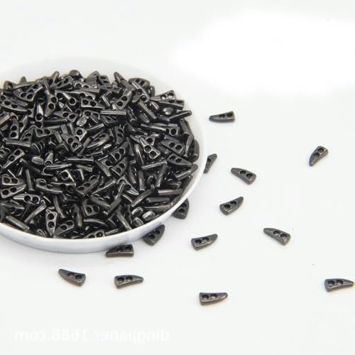 100 Stück 6 mm Super-Mini-Horn-Knebelknöpfe Metall Silber Bronze Puppenkleiderknöpfe Kleine Knöpfe für Puppenkleidung-Schwarz-6 mm 100 Stück