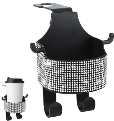 2 Stück Auto Tassenhalter Rücksitz, 3 In 1 Auto-Haken & Rücksitz-Becherhalter, Autositz Kopfstütze Becherhalter Mit Haken Multifunktionaler Haken,Tragbarer Sitzbecherhalter Haken Für Auto