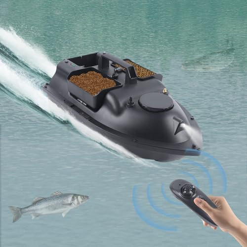 ieLsngai Esca da pesce, barca per mangimi, barca RC, barca, telecomandata, Bait, 500 m, esca da pesca, barca per mangimi, Baitboat, pesce finder Baitboat, batteria 5200 mAh
