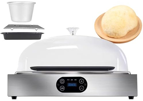 Bread Proofer Machine, 40L Electric Dough Proofer Box with Adjustable Humidity & Temperature, 99H Timing, Stainless Steel Liner - Ideal for Making Bread, Yogurt, Natto - Transparent and Visible Design