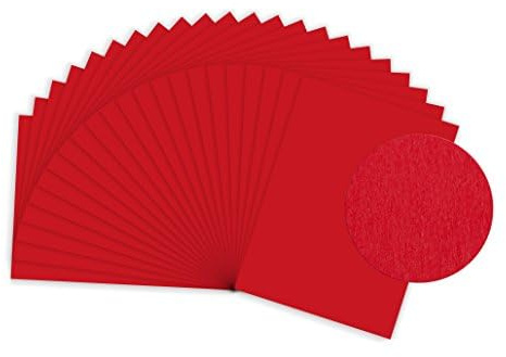 Sumico Fotolkarton DIN A3 50 Bogen I Bastelpapier 300g/m² I dickes Ton-Papier zum Basteln & Malen Malgrund I Bastel-Pappe umweltfreundlich verpackt I Bastelkarton (Rot)