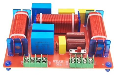 W Einstellbarer Höhen/Bass Frequenzteiler Verteiler 3-Wege Lautsprecher Audiophile Frequenzweichen Filter