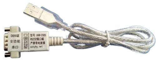 BUTPDYPEP Adaptador convertidor USB a RS232 RS232-C RS232 DB9 for Ampliar el Puerto Serie Real Cable de 9 Hilos de 10 V Compatible con Win10 de 32/64 bits
