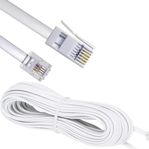 Zguziji Cavo Internet 6P2C da telefono BT a RJ11, 10 m, per BT, Internet, banda larga, modem, router e telefono fisso