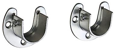 WHAMVOX 4pieza Barra De Riel De Ropa De Inoxidable De Soporte U-Shaped para Cortinas y Ducha Instalación Fácil con Tornillos De Resistente y Duradero